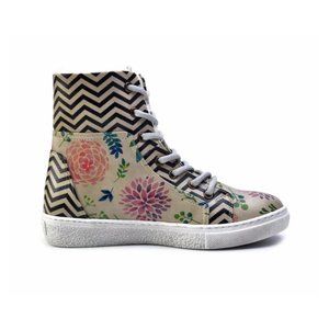 Floral Short Boots - Goby Shoes